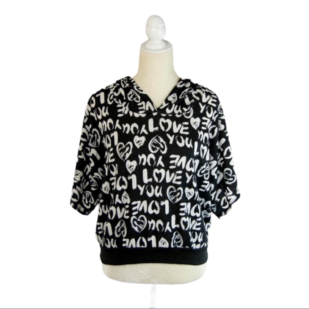 Hot Ginger Plus Size Hooded Printed Dolman Top